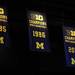A 2012 B1G Ten champions banner hangs from the rafters  at Crisler Center on Tuesday night. Melanie Maxwell I AnnArbor.com